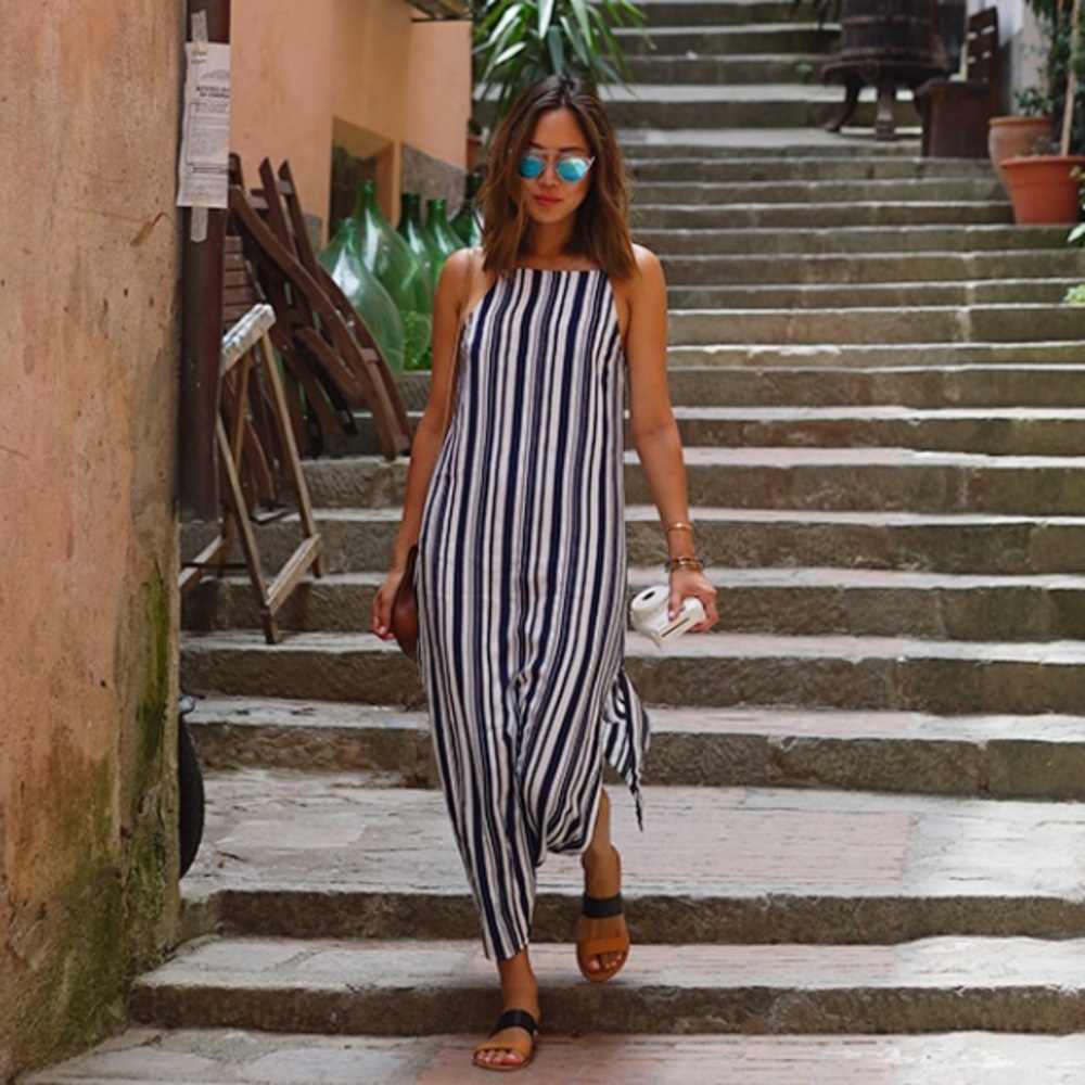 Top shop striped maxi dress